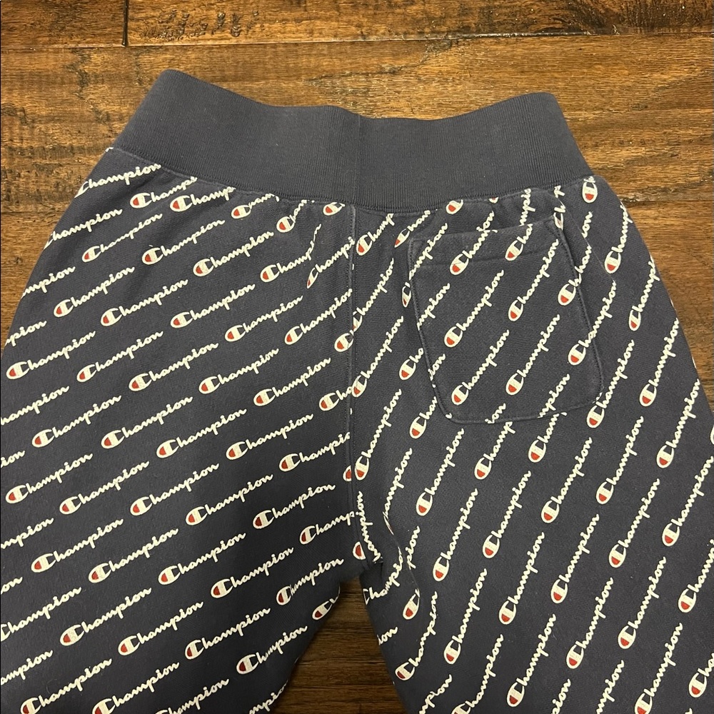 Champions Reverse Weave All Over Script Joggers - Picture 4 of 5